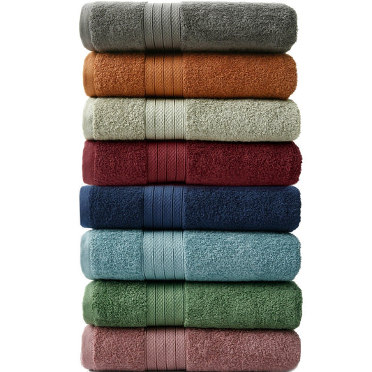 1 PC 100% Cotton Towel (16078)- Storm Blue Bath Towels & Washcloths Apricot