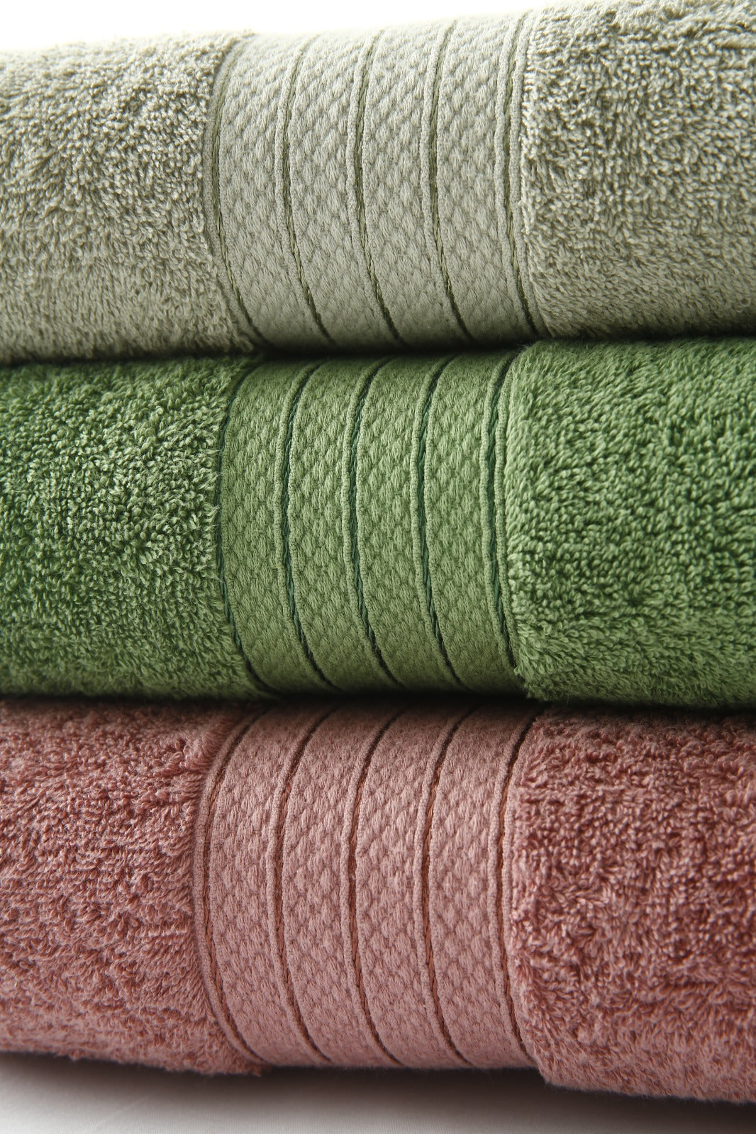 1 PC 100% Cotton Towel (16081)- Dusty Pink