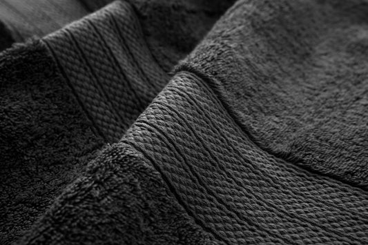 1 PC 100% Cotton Towel (16075)- Charcoal Grey