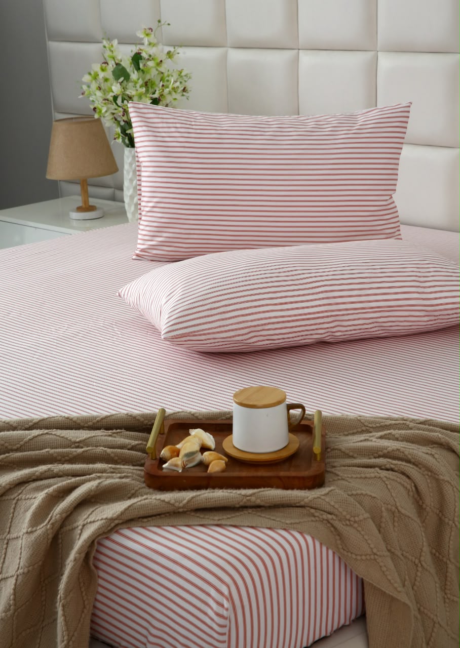 Fitted Bed Sheet- PFT0293 Fitted Sheets Apricot