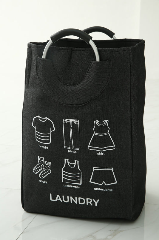 Eva Laundry Basket-Black(LAUNDRY)  Apricot
