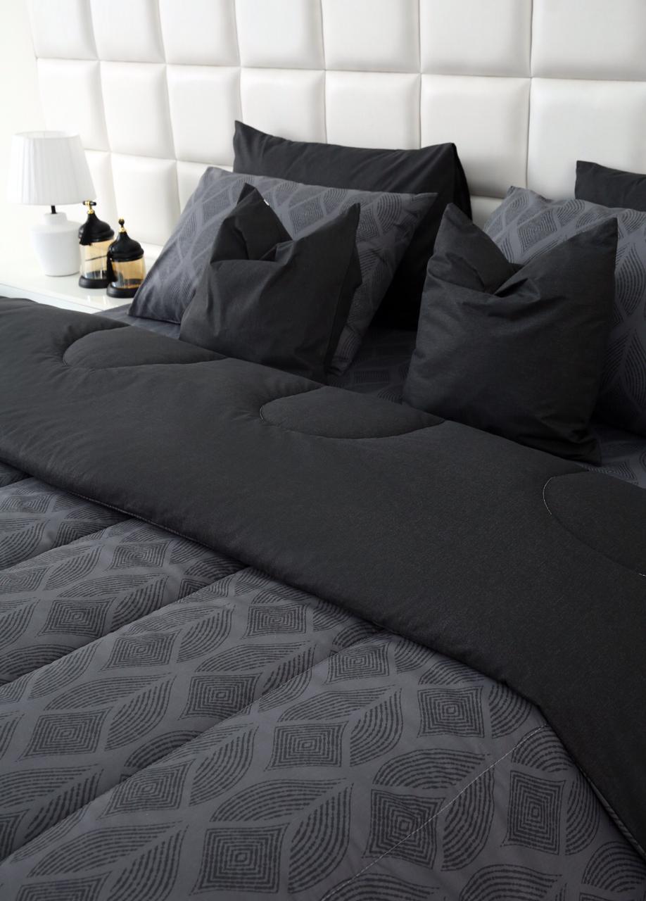 8 PCs Winter Comforter Set-Ash Black