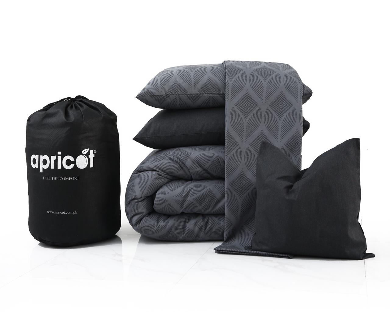 8 PCs Winter Comforter Set-Ash Black