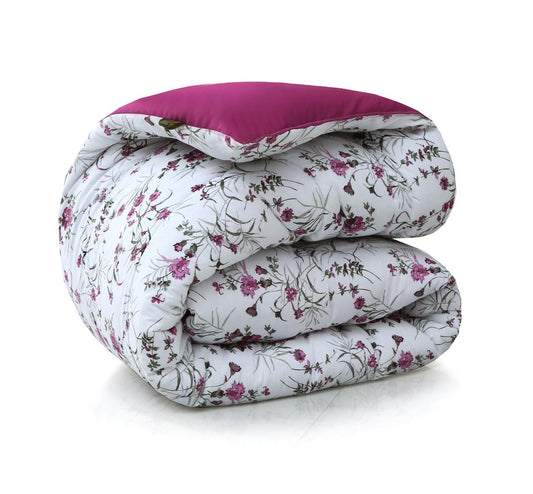 1 PC Double Winter Comforter-Plum Petals Comforters Apricot