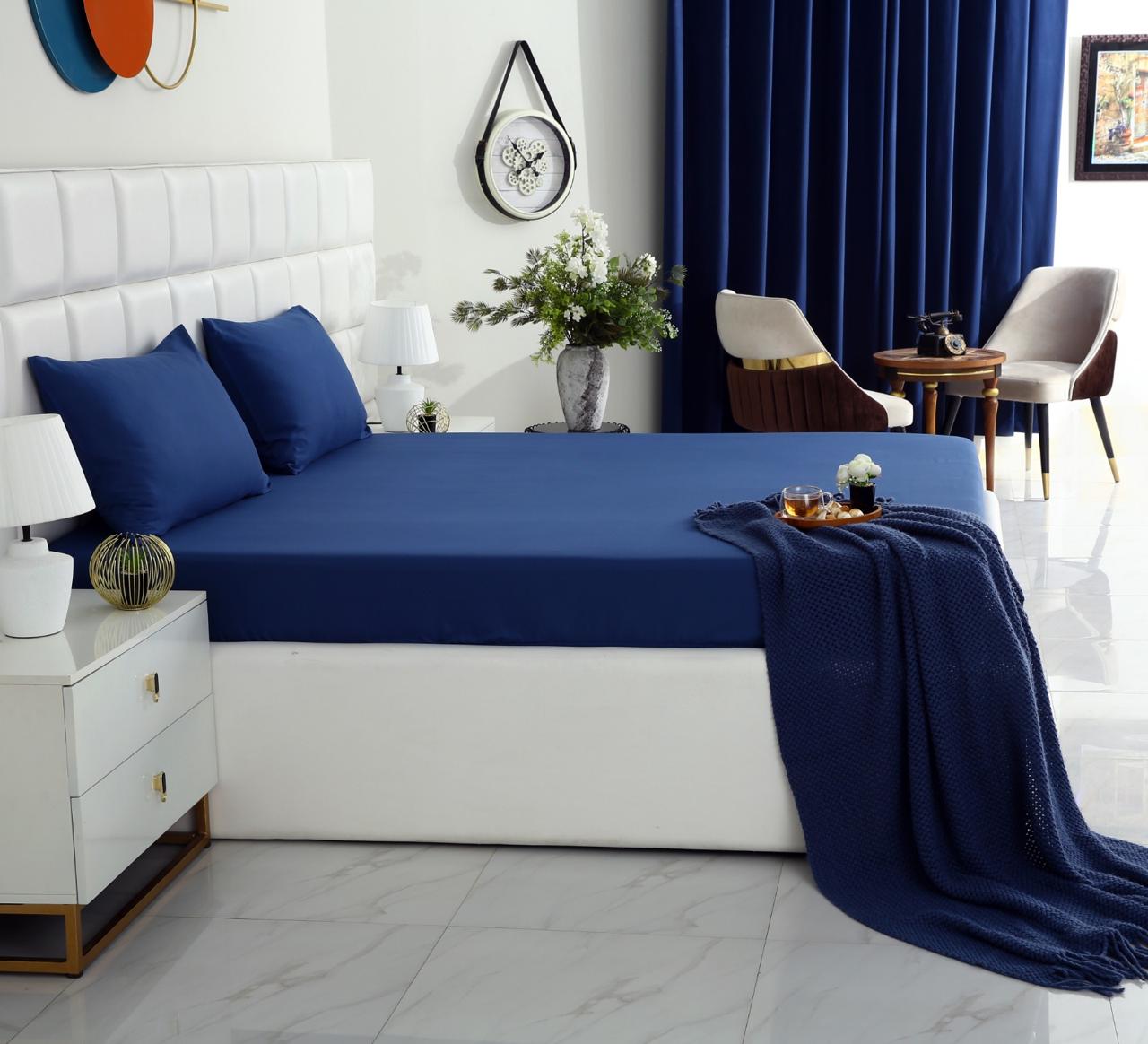 100% Water Replant Fitted Sheet-Blue