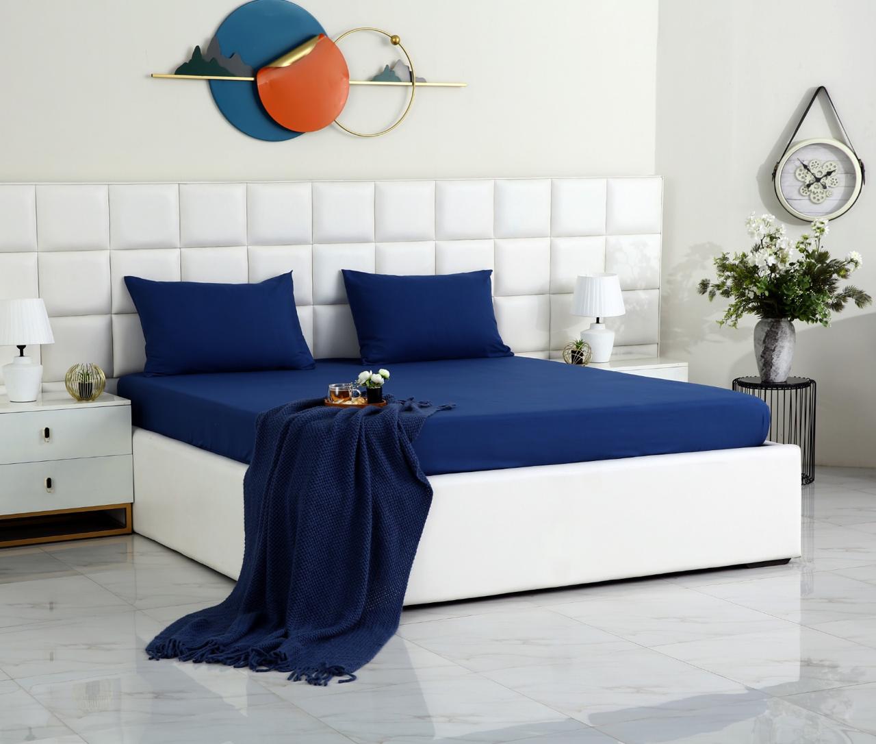 100% Water Replant Fitted Sheet-Blue