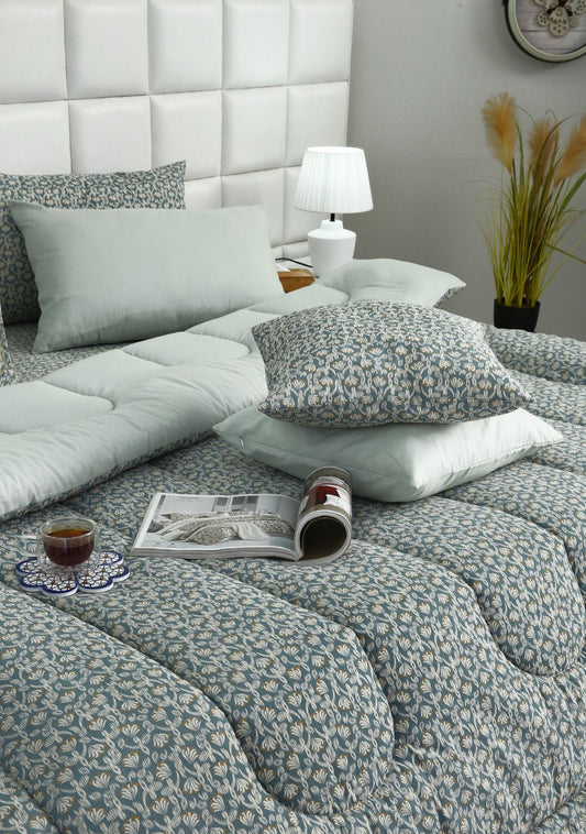 5 PCs Single Comforter Set-Spoonflowers Comforters Apricot