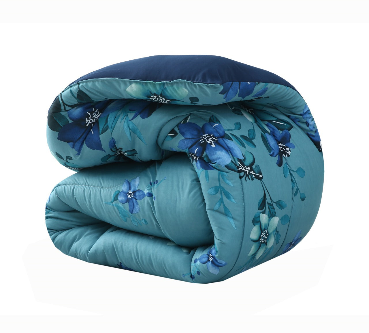 1 PC Double Winter Comforter-Azure Bloom Comforters Apricot