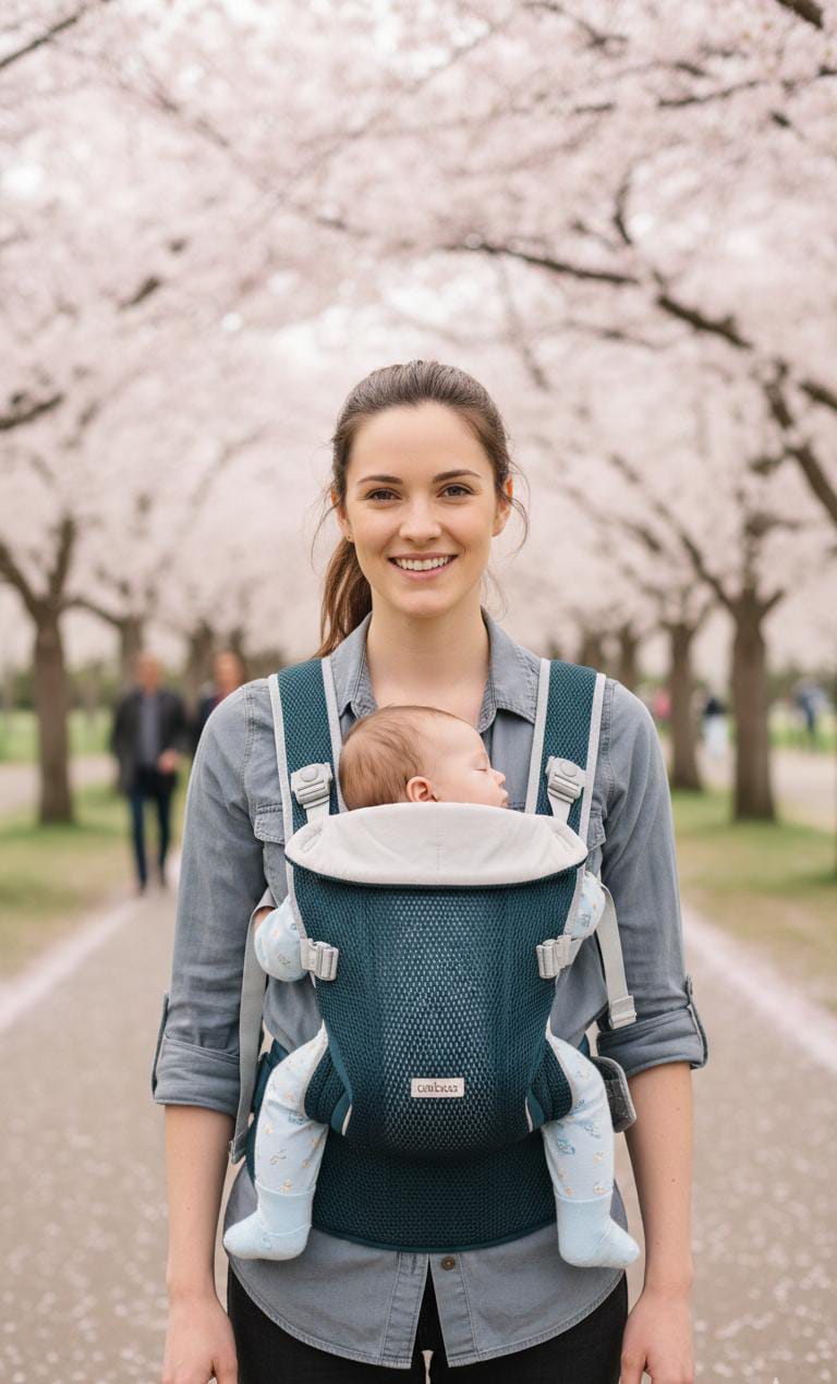 Multifunctional Baby Carrier for Newborn to Toddlers-SA2408-185(BLUE) Blankets Apricot