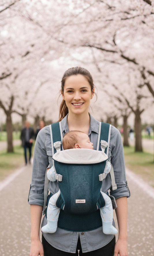 Multifunctional Baby Carrier for Newborn to Toddlers-SA2408-185(BLUE) Blankets Apricot