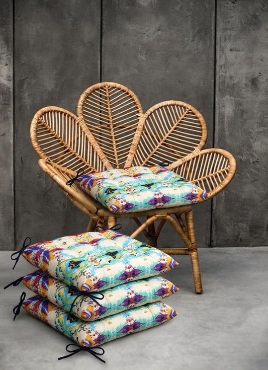 Digital Printed Chair Seaters- CS0025 cushions Apricot