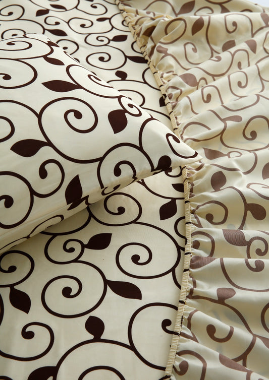 Fitted Bed Sheet- FTM003 Fitted Sheets Apricot