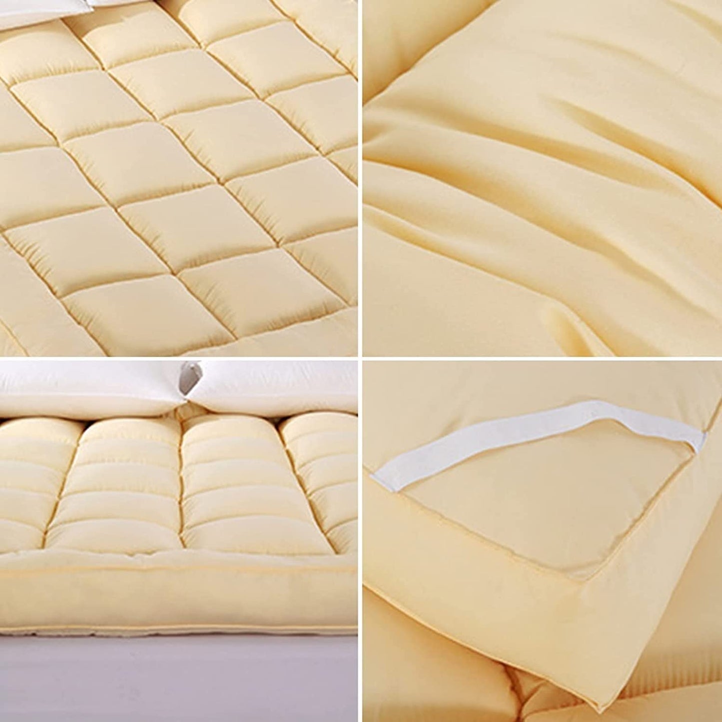 Winter Mattress Topper- 550 GSM Beige Comforters Apricot