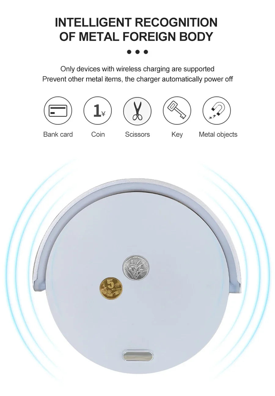 Wireless Charger Fast Charging Pad and LED Lamp-SA2405-185 Apricot