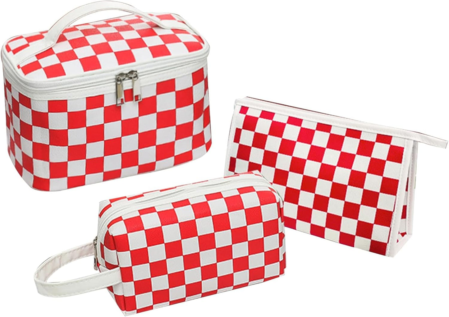 Women Waterproof PU Leather Cosmetic Storage Bags Chess-SA2405-115 Cosmetic Organizer Apricot