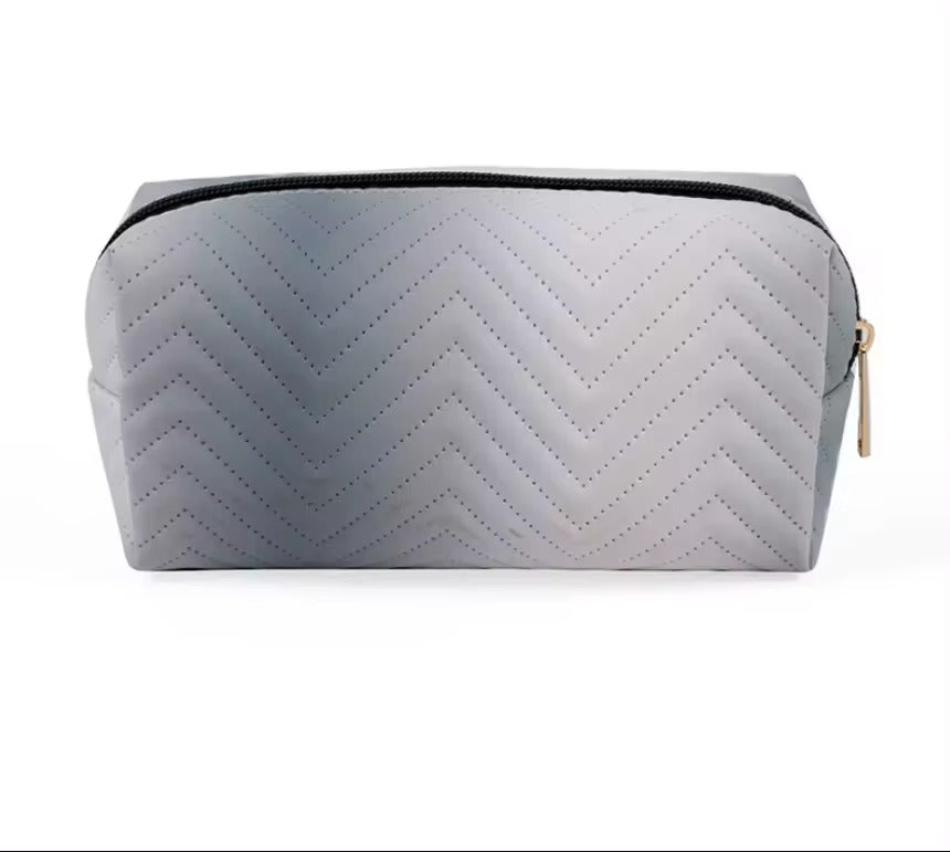 Women Waterproof PU Leather Gradient Cosmetic Storage Bags-(SA2405-111) Cosmetic Organizer Apricot
