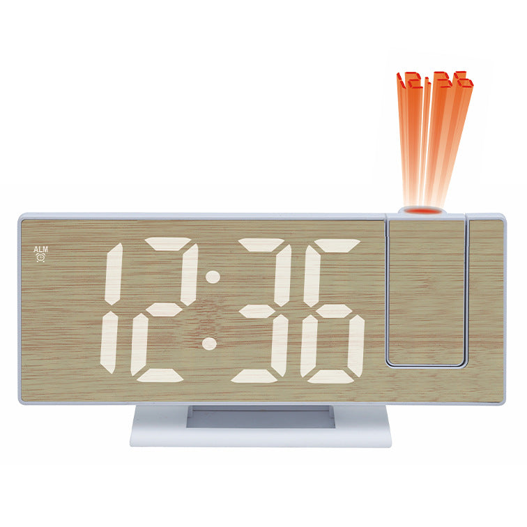 Wooden Style Projection Digital Alarm Clock-SA2405-227 Clock Apricot