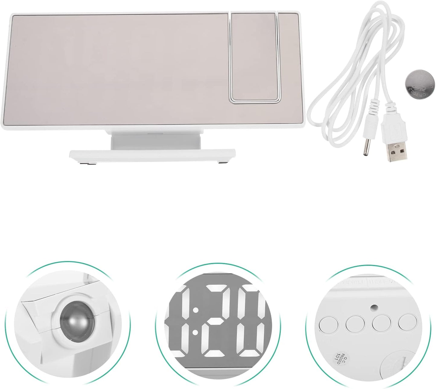 Wooden Style Projection Digital Alarm Clock-SA2405-227 Clock Apricot