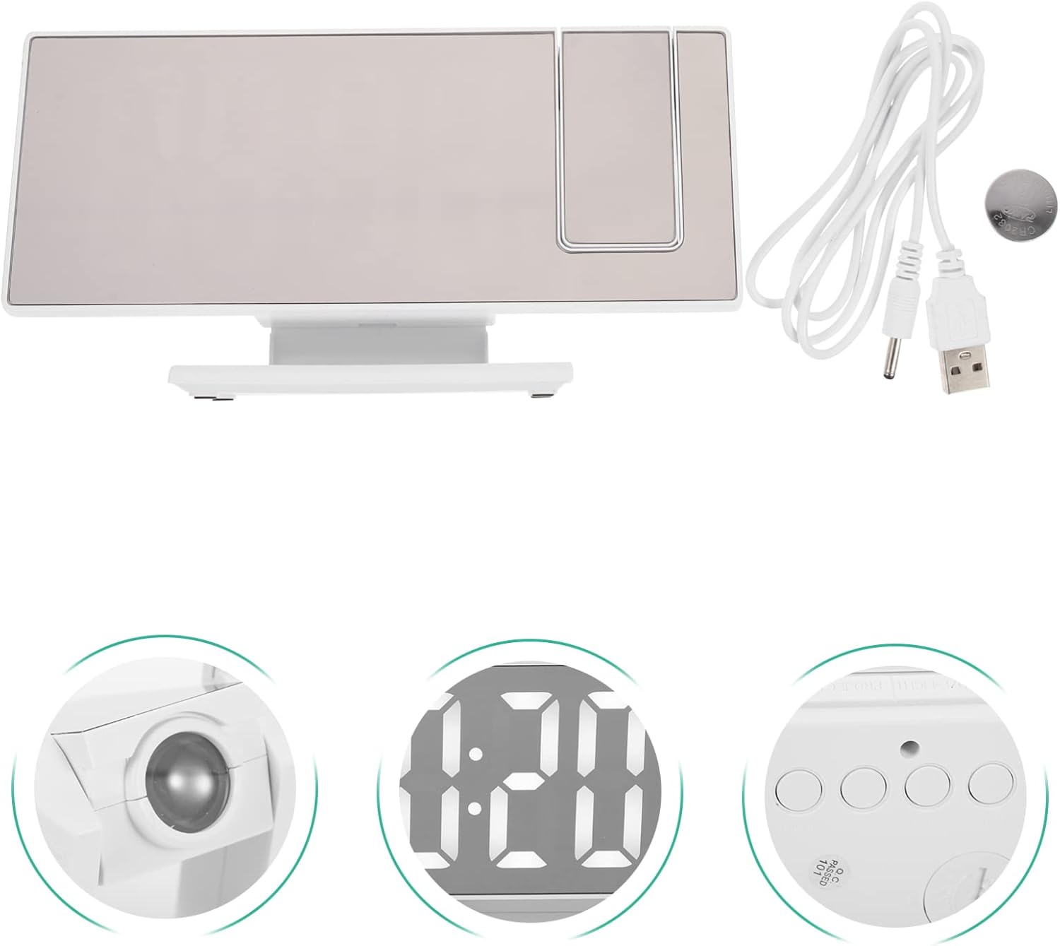 Wooden Style Projection Digital Alarm Clock-SA2405-227 Clock Apricot