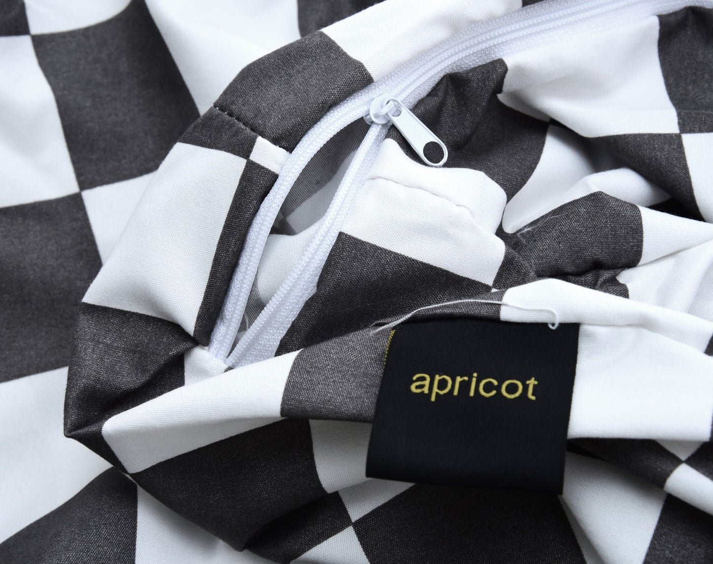 Zipper Mattress Cover Printed-Grey Chess Protectors Apricot