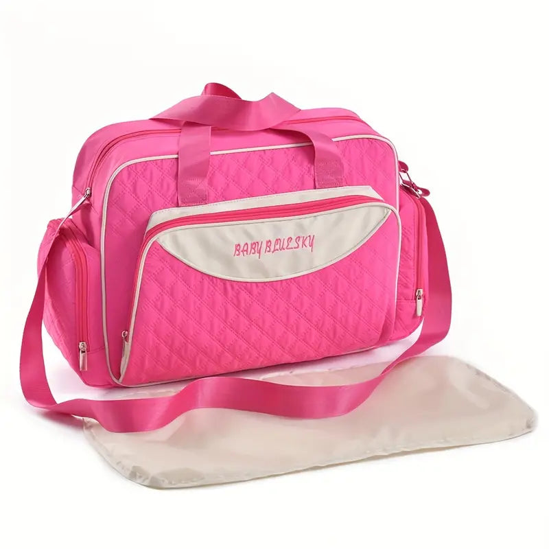 Multi function Mommy Bag with Large Capacity-SA2408-272(Pink) Blankets Apricot