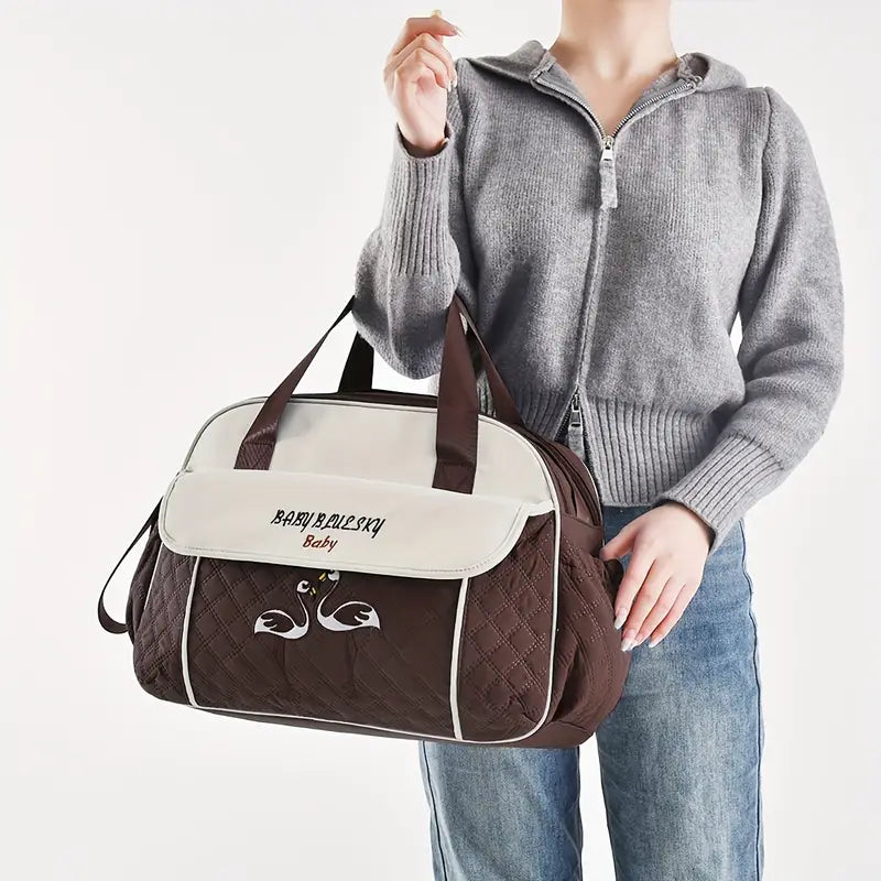 Multi function Mommy Bag with Large Capacity-SA2408-273(Brown) Blankets Apricot
