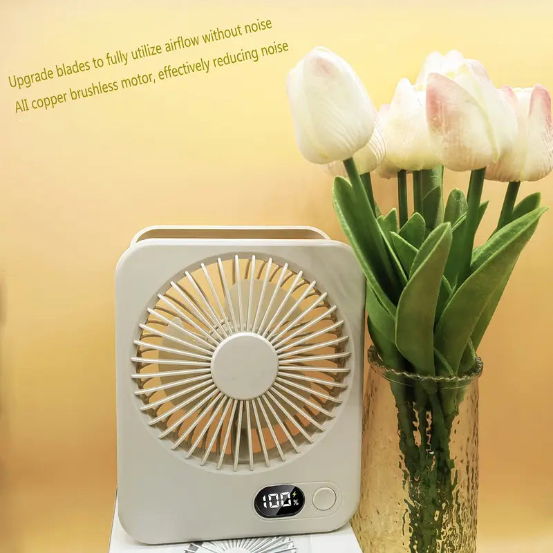 Rechargeable Portable Fan-SA2411-66 Table Fan Apricot