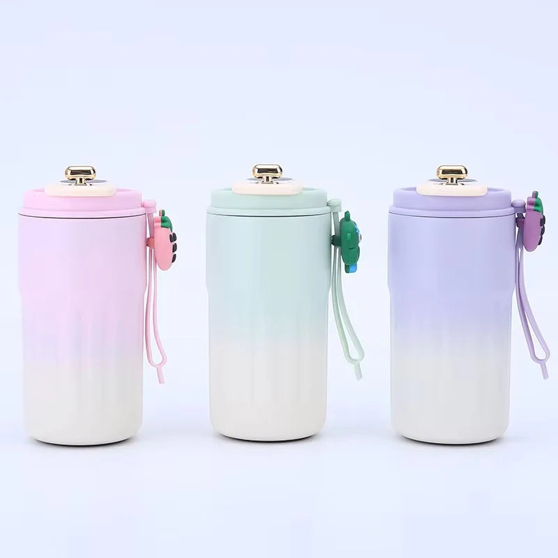 Smart Coffee Thermos With Temperature Display (SA2510-154)Blue Tumbler Apricot