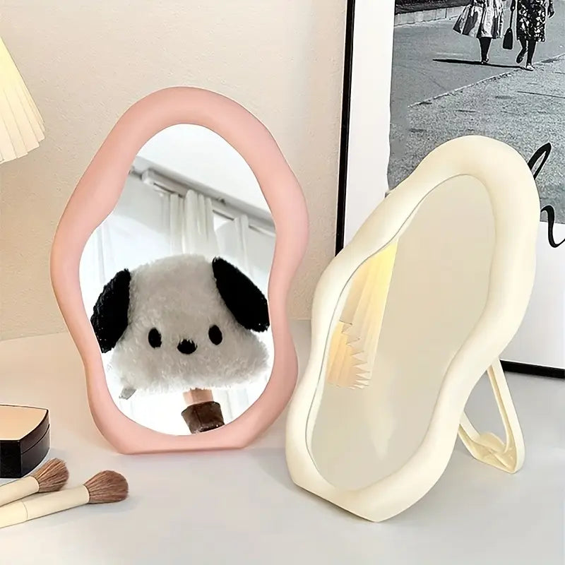 Cloud Makeup Mirror With Stand-SA2408-210 Mirror Apricot