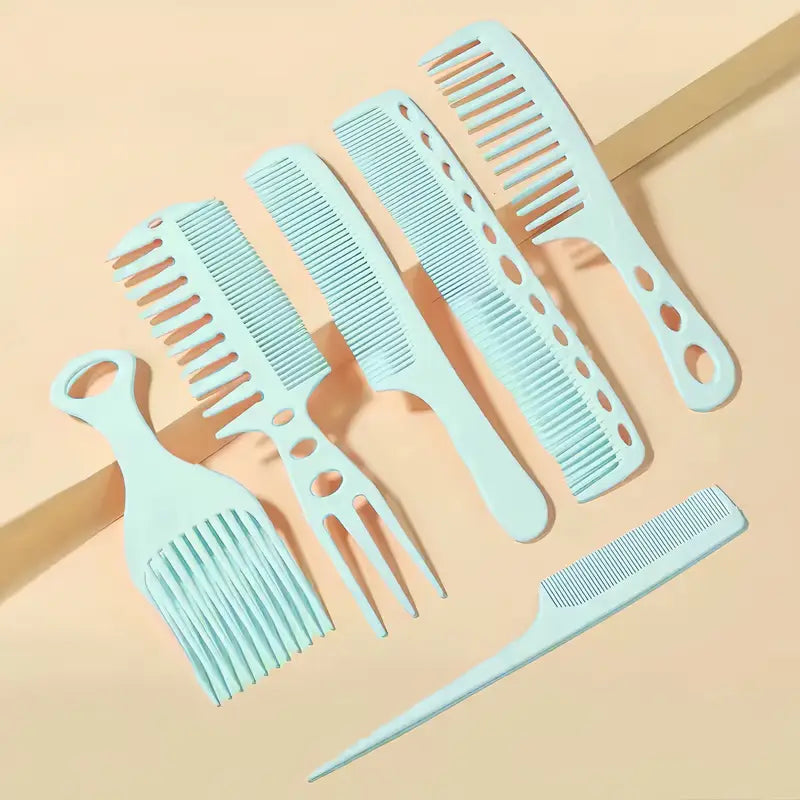 6pcs Comb Set Suitable For All Hair Types-SA2408-156 hair brush Apricot