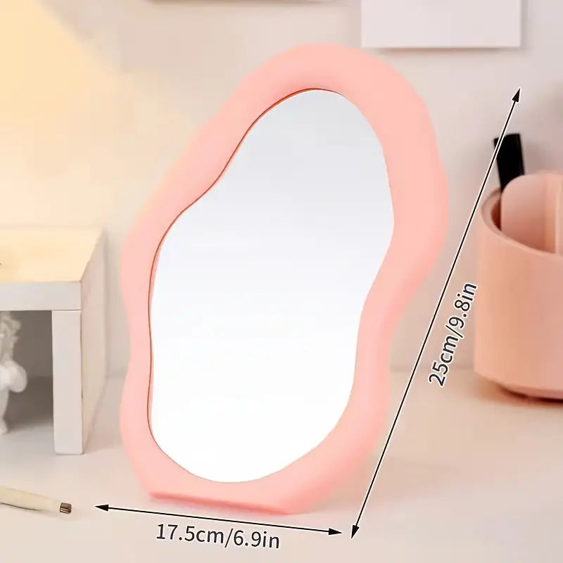 Cloud Makeup Mirror With Stand-SA2408-211 Mirror Apricot