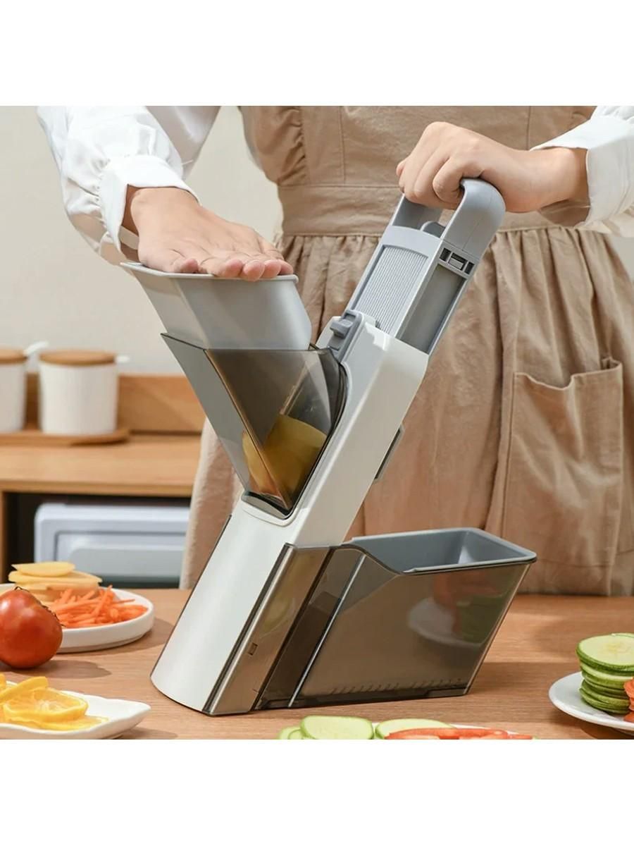 4-in-1 Multi-Function Manual Vegetable Chopper (SA2510-008) Spice and sugar Jar Apricot