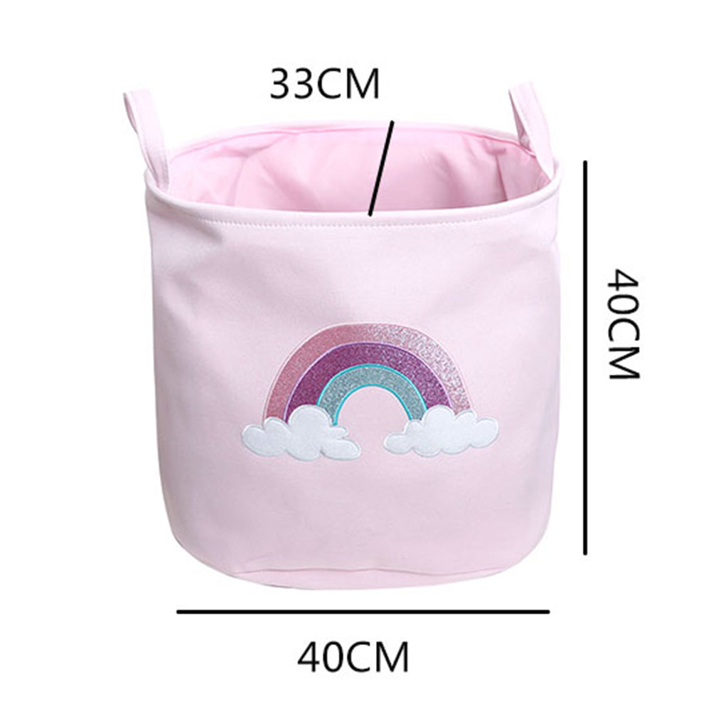 Kids Collapsible Laundry Basket Rainbow(5402)-Pink