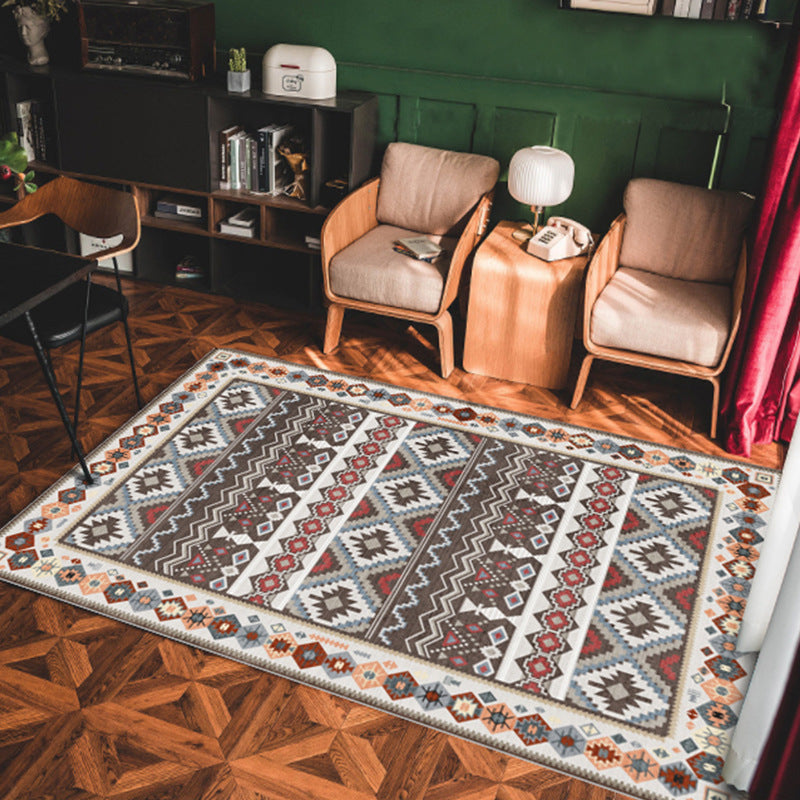 200x300cm Digital Printed Rectangular Room Rug- Moroccan Apricot