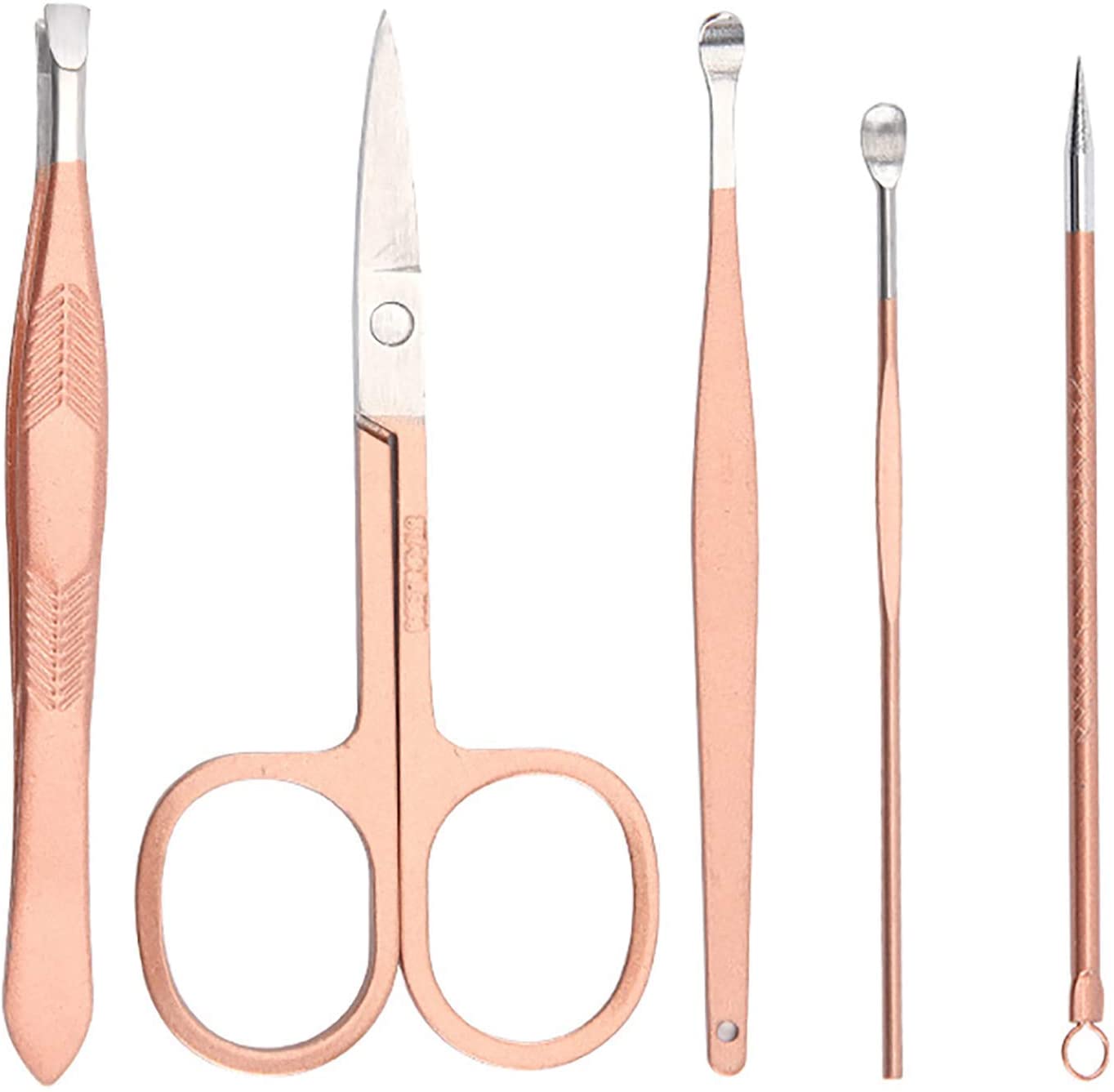 16 PCs Nail Clipper/Manicure & Pedicure Kit-Rose  Apricot