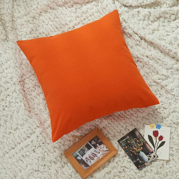 4 PCs Digital Printed Cotton Cushions-Slush Check Apricot