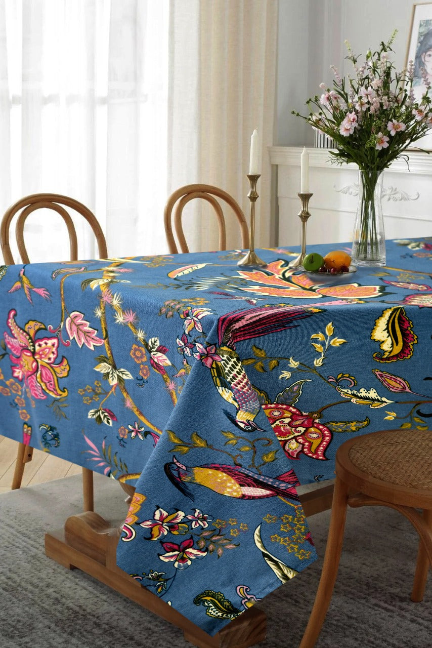 6 & 8 Seater Digital Printed Table Cover(4875)-TB49 Apricot