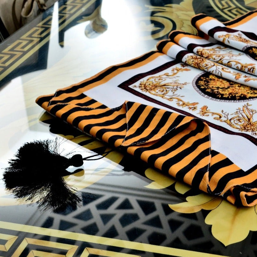 6 & 8 Seater Dining Table Runner-Rome Table Runners Apricot