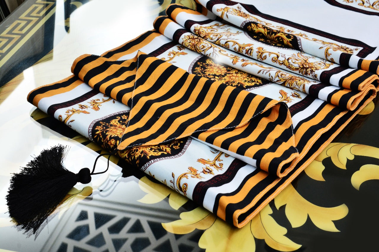 6 & 8 Seater Dining Table Runner-Rome Table Runners Apricot