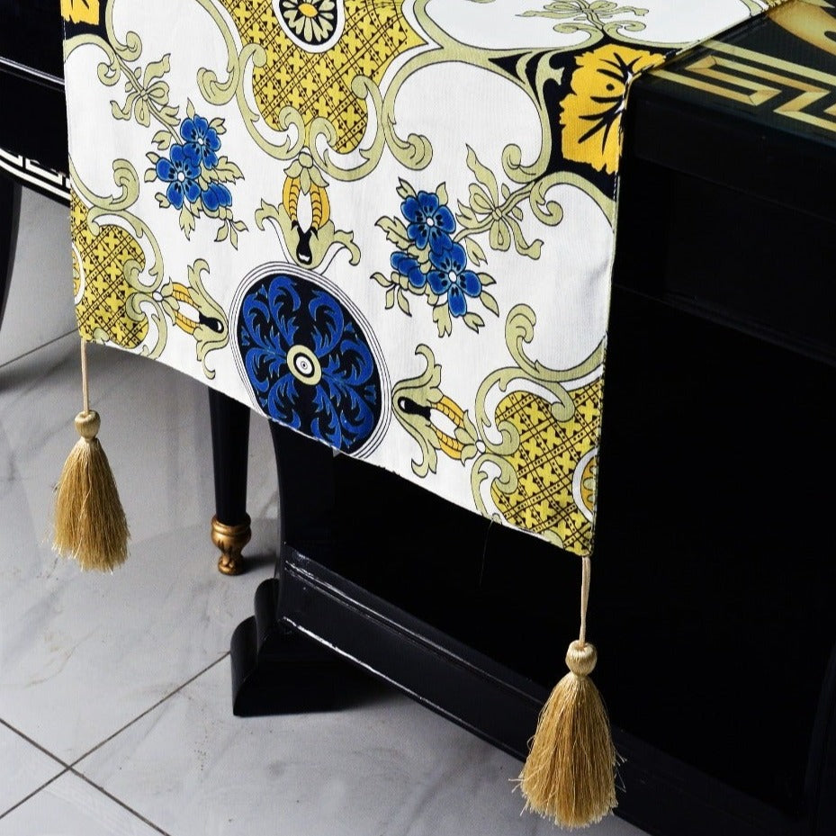 6 & 8 Seater Dining Table Runner-Velentino Table Runners Apricot