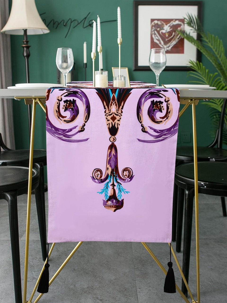 6 & 8 Seater Dining Table Runner-Victoria Table Runners Apricot