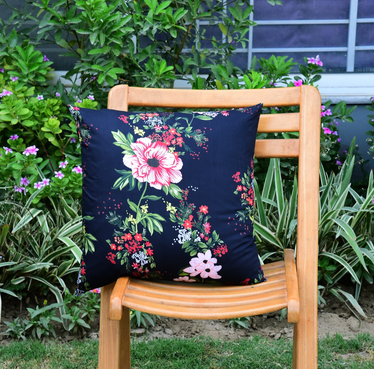 6 PCs Digital Printed Cotton Cushions-Earth Planet cushions Apricot