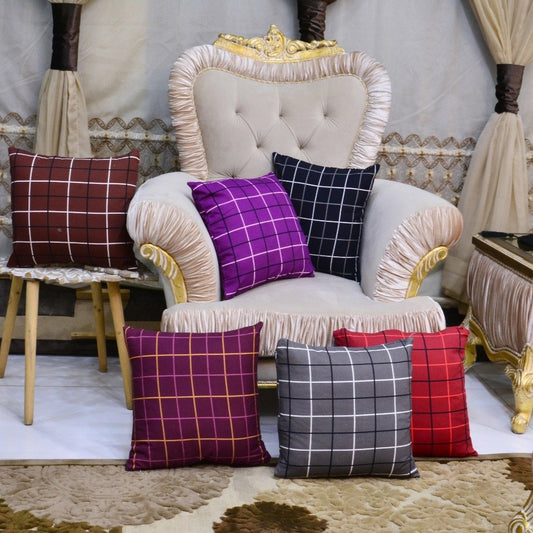 6 PCs Digital Printed Duck Cushions- Blocks cushions Apricot