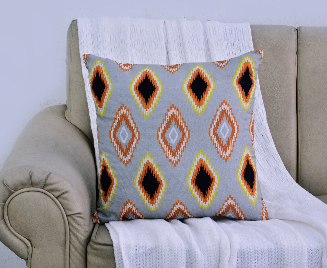 6 PCs Digital Printed Duck Cushions-Indigos cushions Apricot