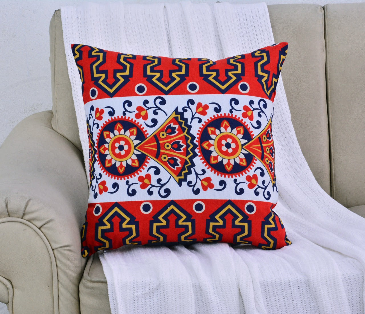 6 PCs Digital Printed Duck Cushions-Moosie cushions Apricot