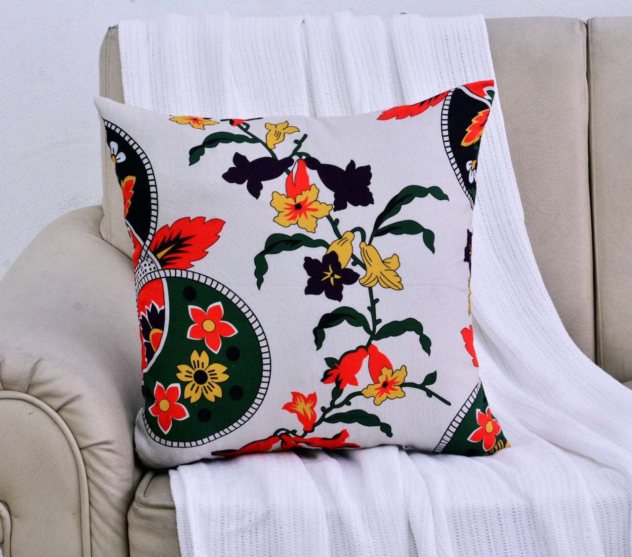 6 PCs Digital Printed Duck Cushions-Moosie cushions Apricot
