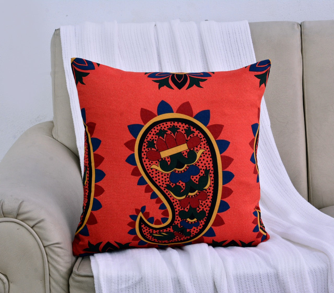 6 PCs Digital Printed Duck Cushions-Moosie cushions Apricot