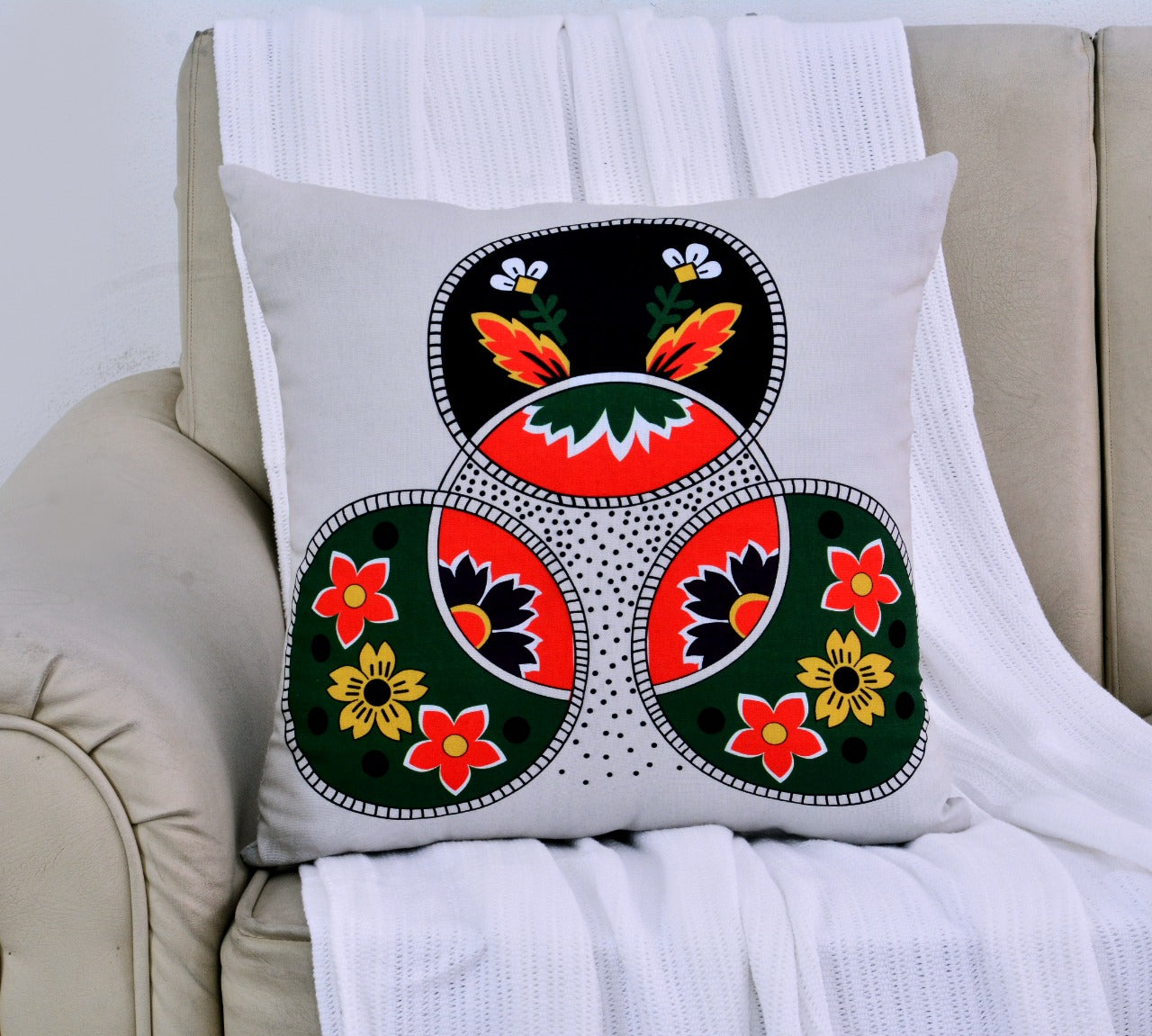 6 PCs Digital Printed Duck Cushions-Moosie cushions Apricot