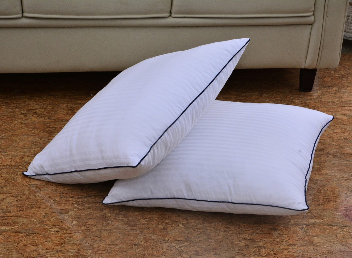 6 PCs Satin Pillows *2 Bed Cushion *2 & Floor Cushion *2 Set-White Apricot