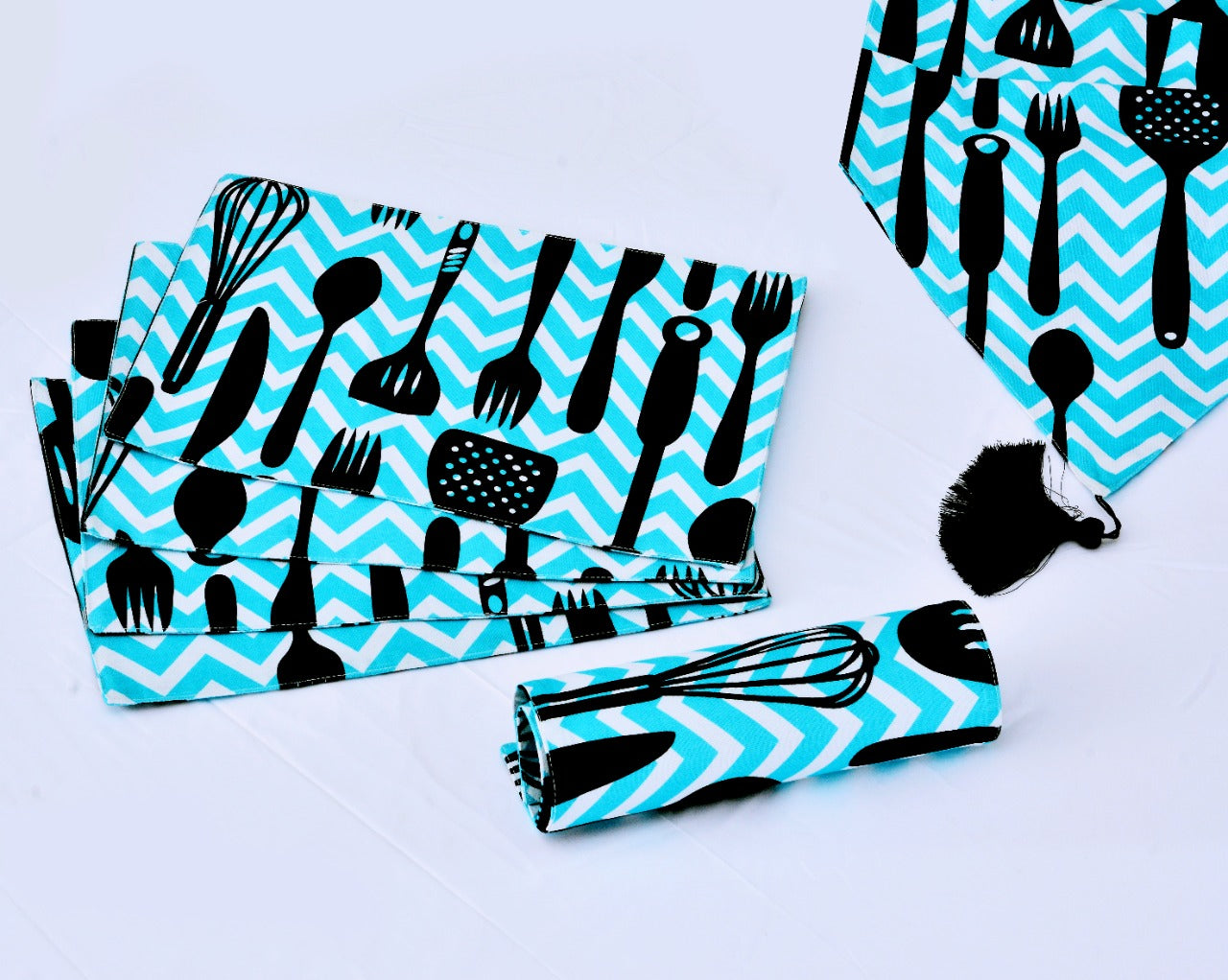 6 Seater Dining Table Runner Set(4617)- TRS05 Table Runners Apricot